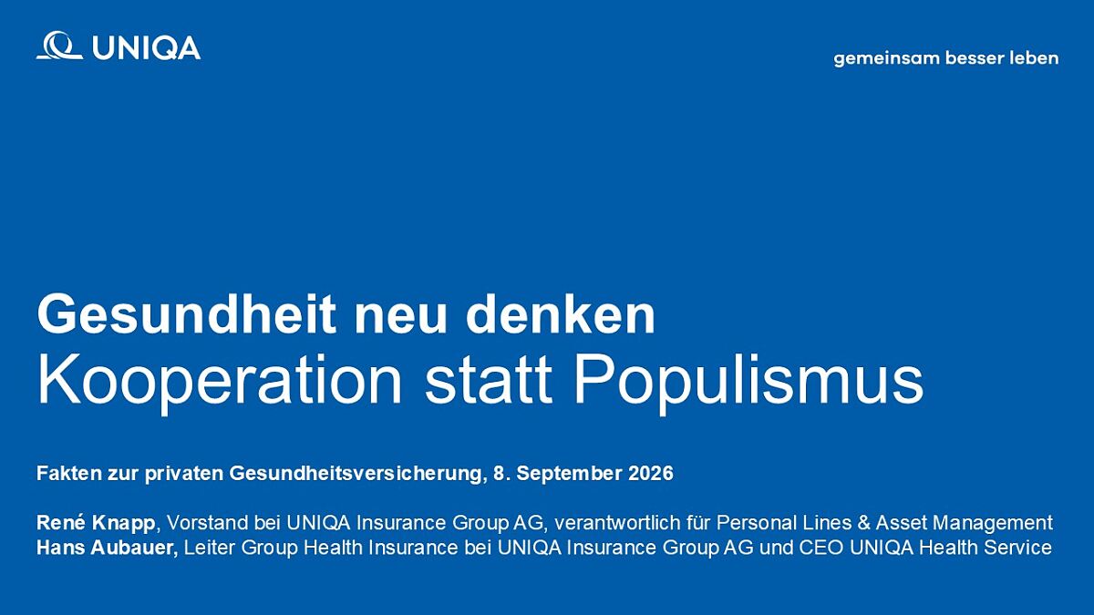 Präsentation Pressebriefing Gesundheitssystem am 8. September 2026
