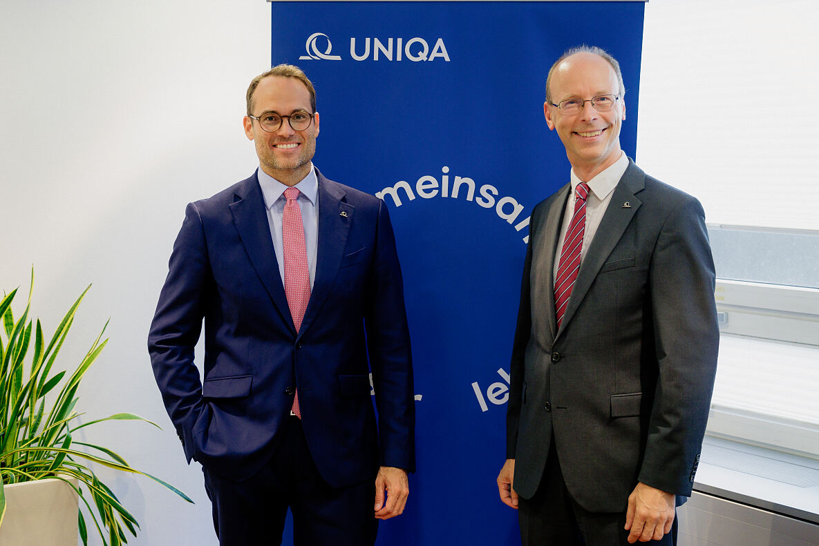 René Knap und Hans Aubauer beim UNIQA Pressebriefing am 8. September 2026