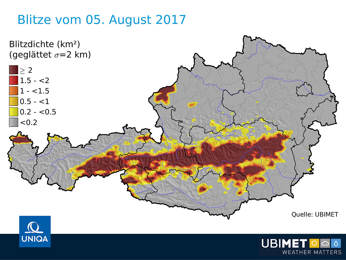 Blitze vom 5.8.2017