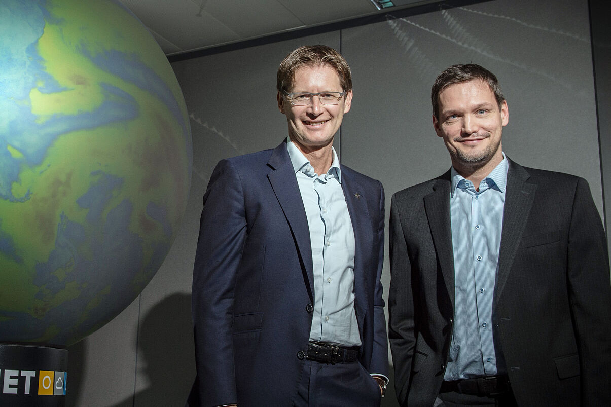 Andreas Kößl, Vorstand UNIQA Österreich und Michael Fassnauer, CEO von UBIMET