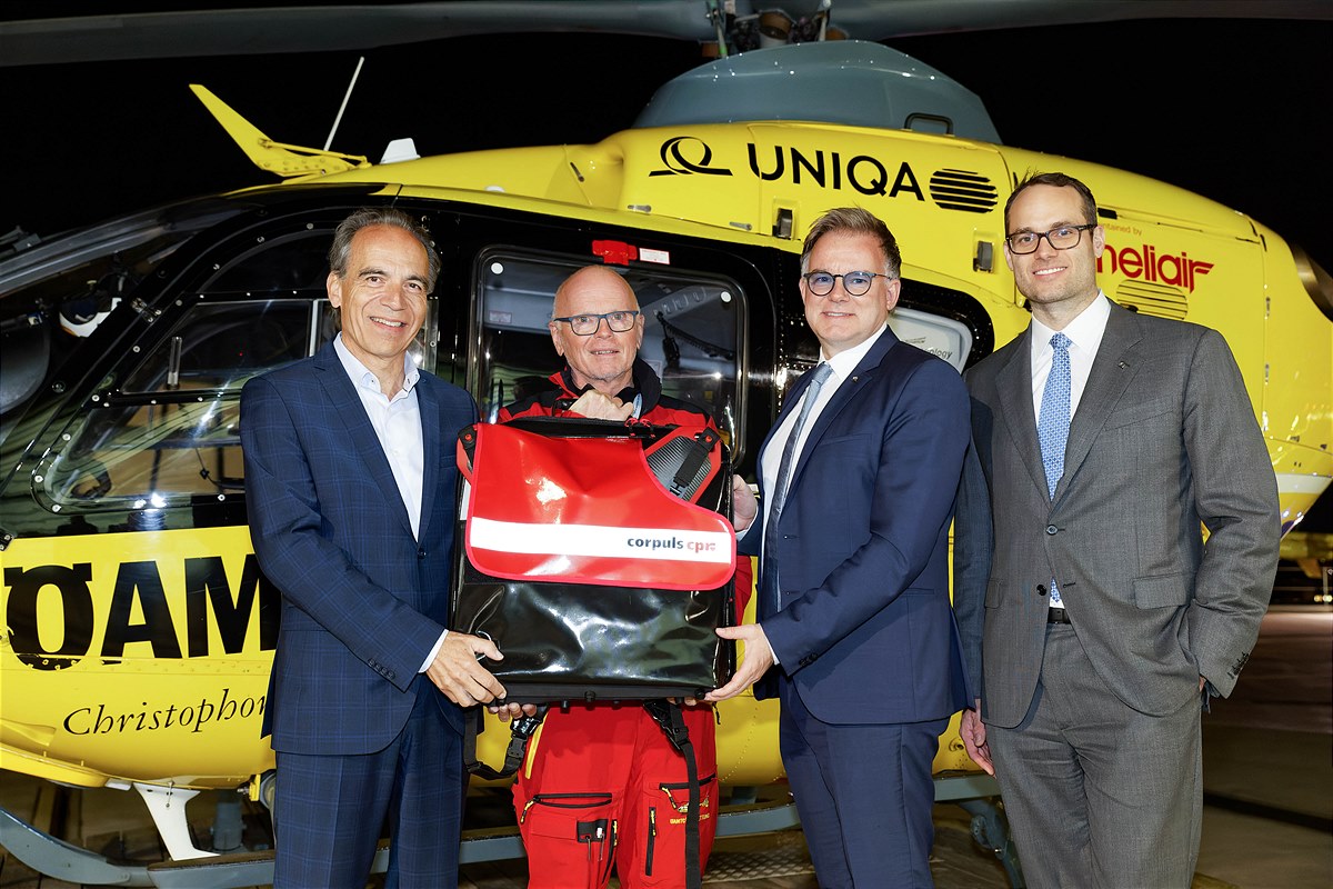 UNIQA ermöglicht neue Medizingeräte in Hubschraubern der ÖAMTC-Flugrettung