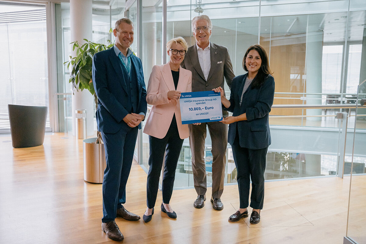 UNIQA Spende an UNICEF